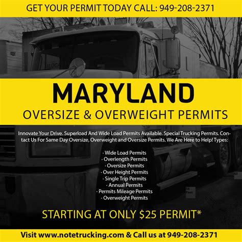 maryland oversize permits login